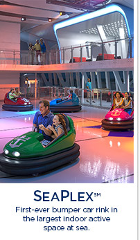 SEAPLEX (SM) - First-ever bumper car rink in the largest indoor active space at sea.